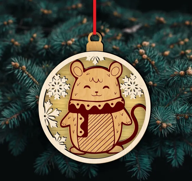 Mouse Christmas ornament