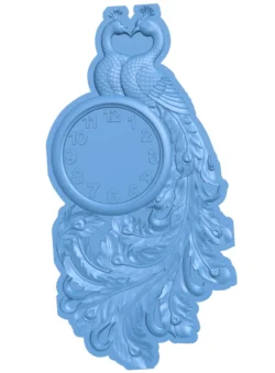 Peacock wall clock