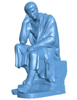 Statue of a seated philosopher