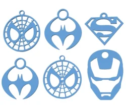 Superhero keychains