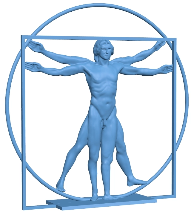 The Vitruvian Man Sculpture at Belgrave Square, London