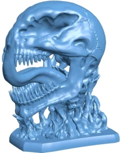 Venom skull with base