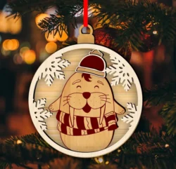 Walrus Christmas ornament