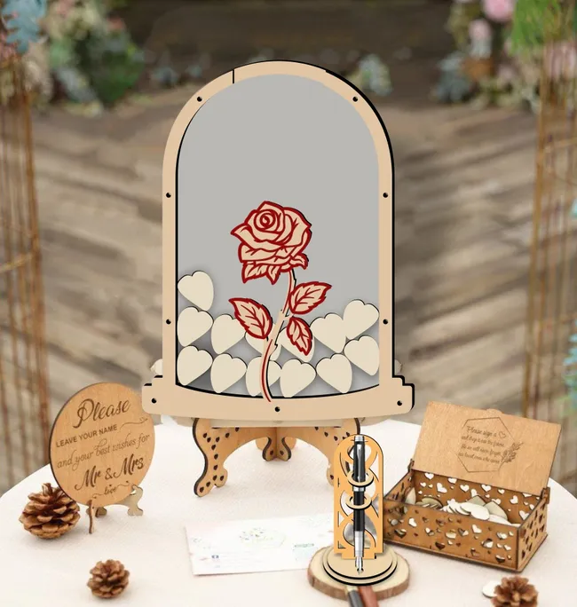 Wedding wishes and pen holder (2)