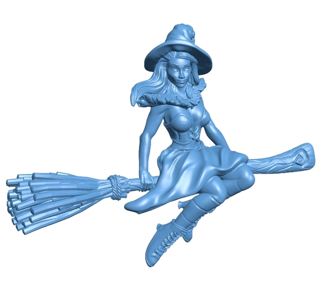 Witch on a broom