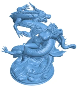 Girl dancing on dragon back