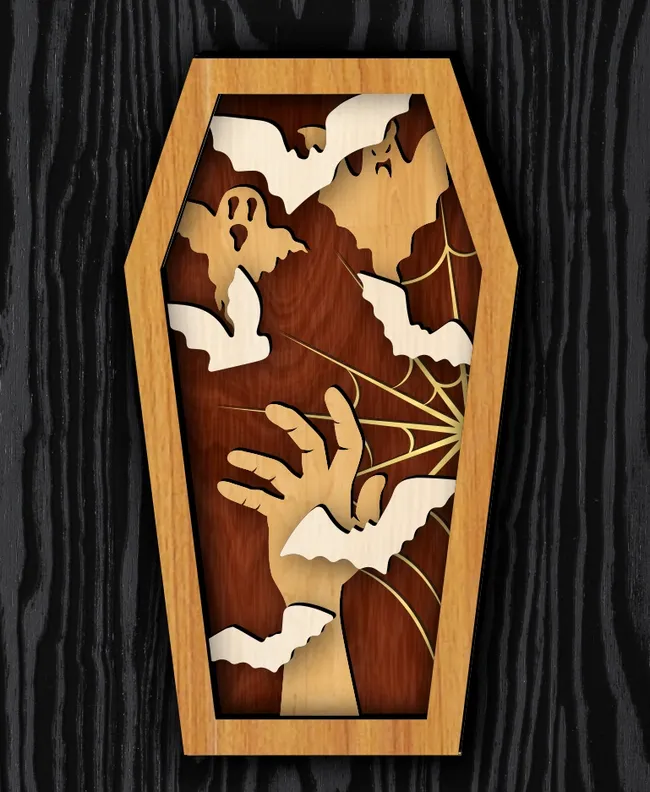 Layered coffin