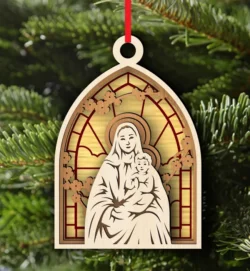 Mary and Jesus Christmas ornament