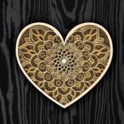 Multilayer heart mandala