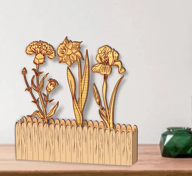 Wooden flower