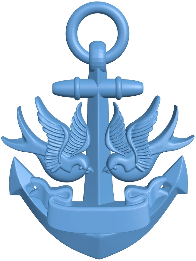 Anchor with birds