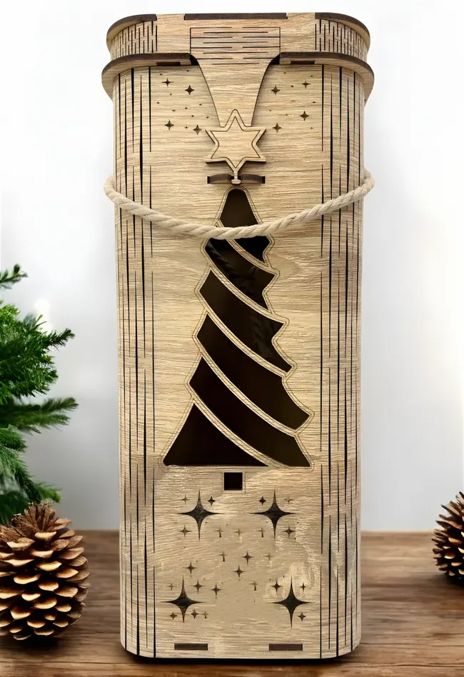 Christmas wine box