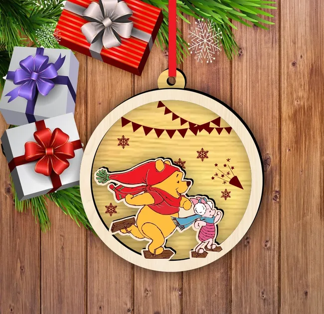 Pooh and Piglet Christmas ball