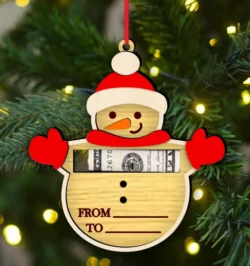 Snowman money holder