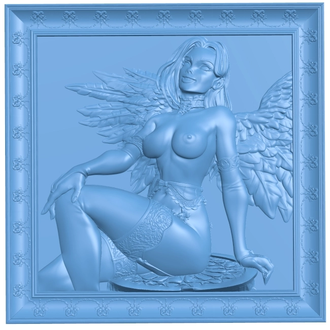 Angel sitting on pedestal