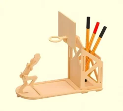 Basketball court themed pen holder