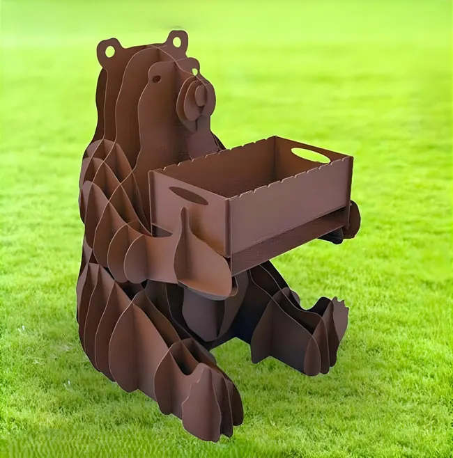 Bear shaped BBQ grill