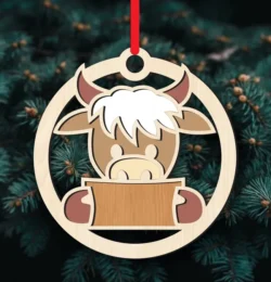 Cow Christmas ornament