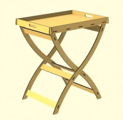 Folding wooden table