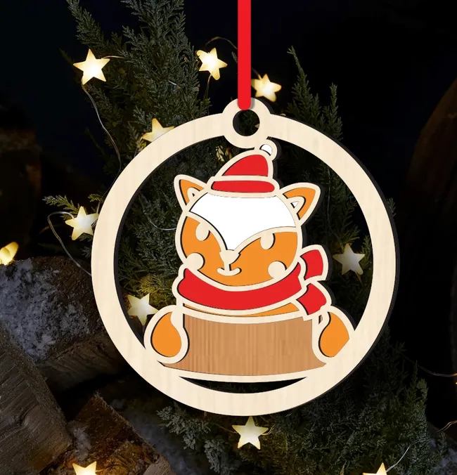 Fox Christmas ornament