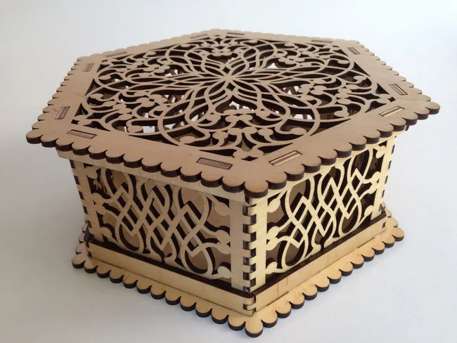 Hexagonal jewelry box