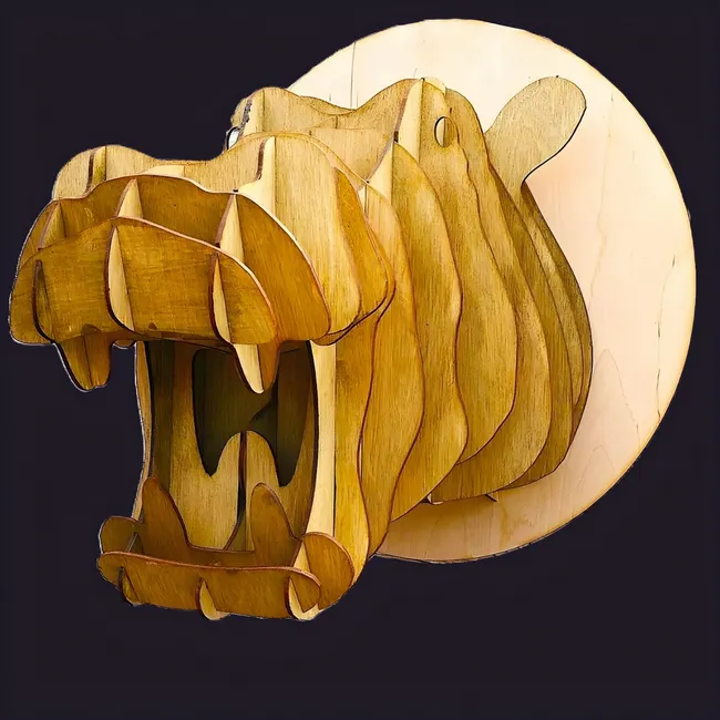 Hippo head 3d puzzle