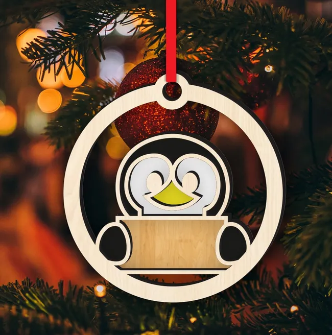 Penguin Christmas ornament