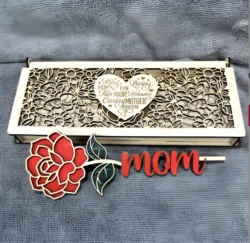 Rose and gift box