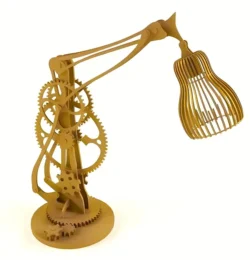 Table lamp with gear structure