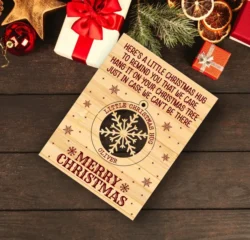 Wooden Christmas Card