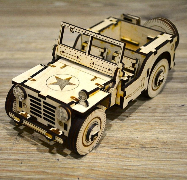 Wooden Jeep Puzzle