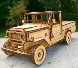 Wooden TOYOTA pickup truck model