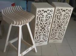 Wooden art tables and chairs