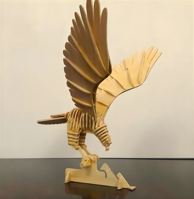 Wooden eagle model