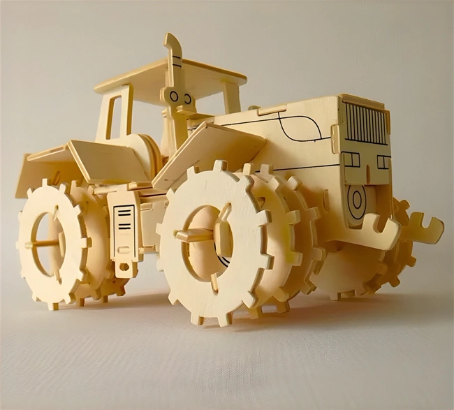 Wooden tractor