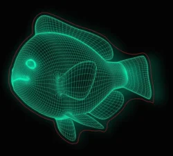 3D illusion led lamp fish