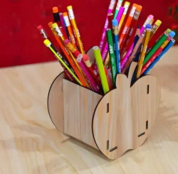 Apple shape pencil holder pen stand