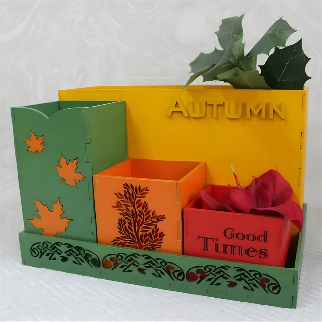 Autumn themed desk organizer