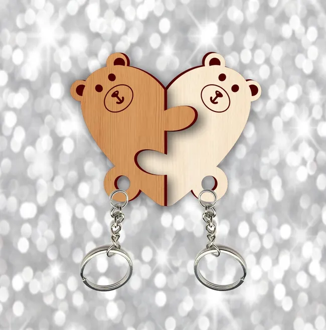 Bears couple keychain