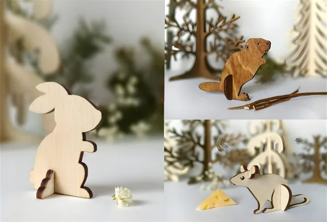 Beaver wooden animal