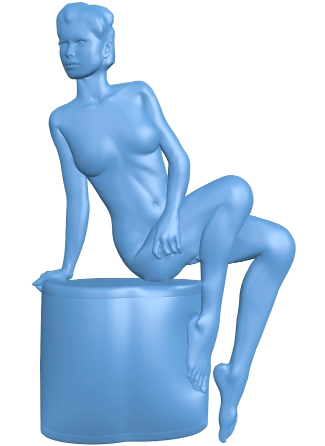 Girl sitting on box