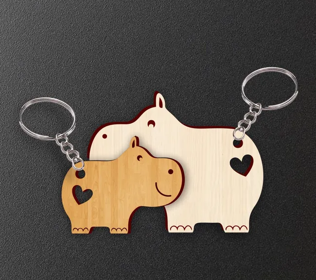 Hippo keychain