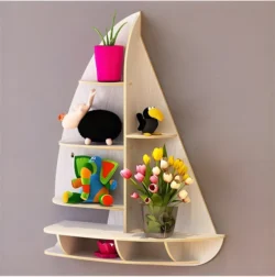 Boat Shaped Wall Mounted Shelf