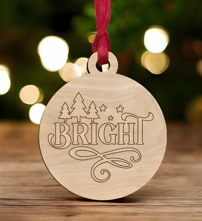 Bright christmas bauble ornament