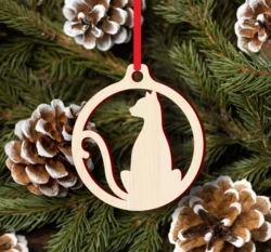 Cat christmas ornament