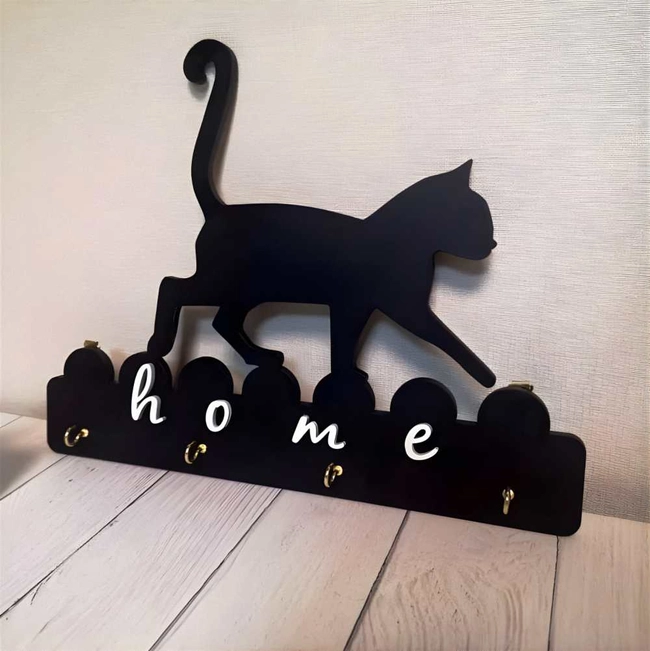 Cat key holder for wall