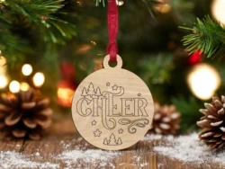 Cheer christmas bauble ornament