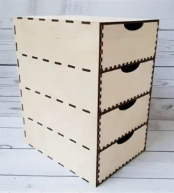 Chest of drawers with 4 drawers 3mm 20x15x25cm