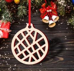 Christmas ornament line pattern