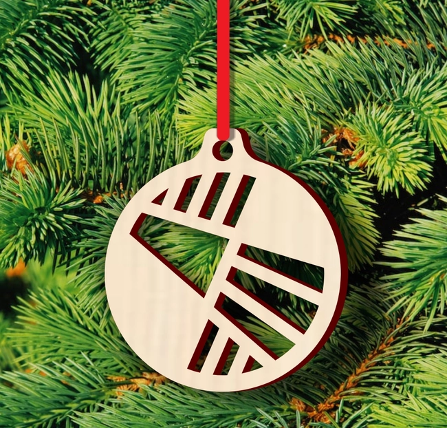 Christmas ornament with abstract design